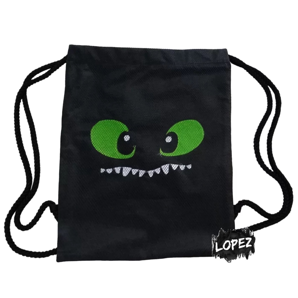 Jual Tas Jaring Night Light Fury / Backpack Toothless Face / Tas Serut
