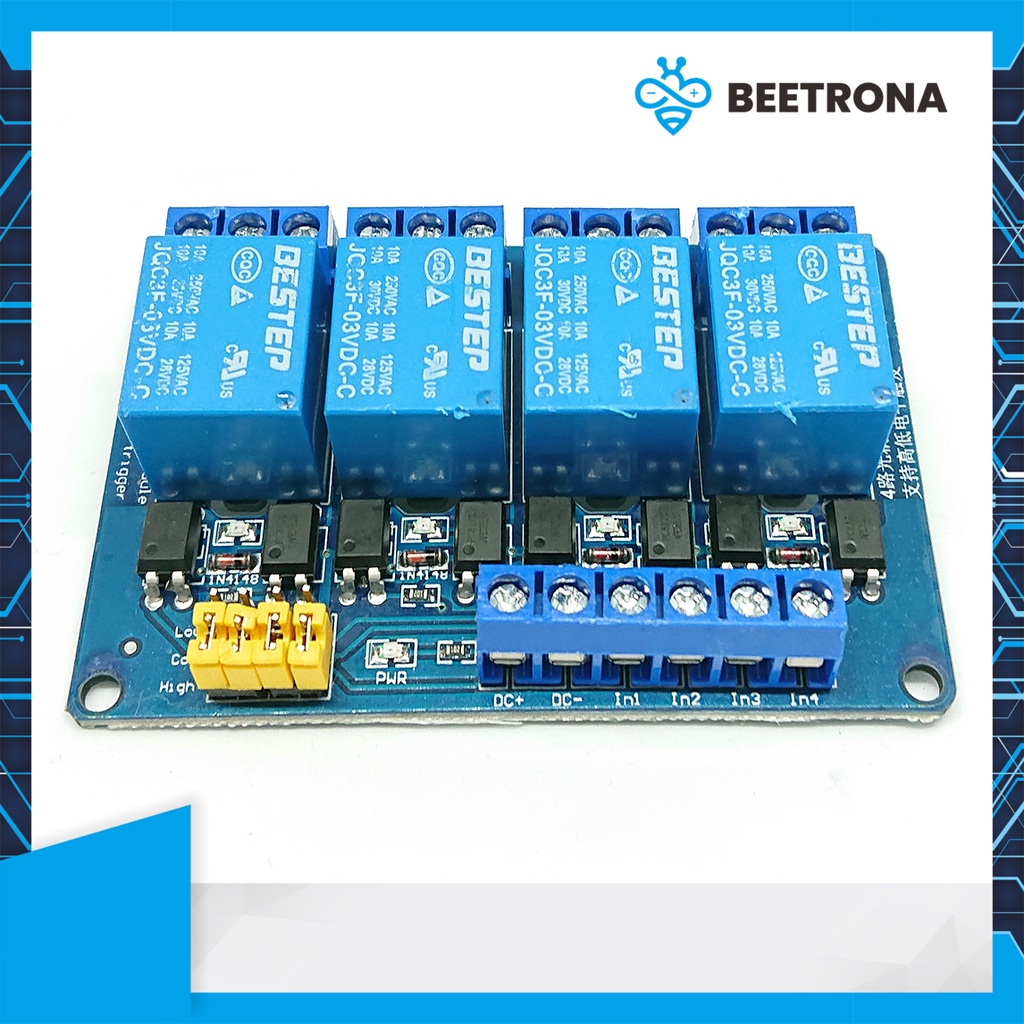 Jual Relay Module 4 Channel 3V 3.3V Dual High Low Trigger Arduino