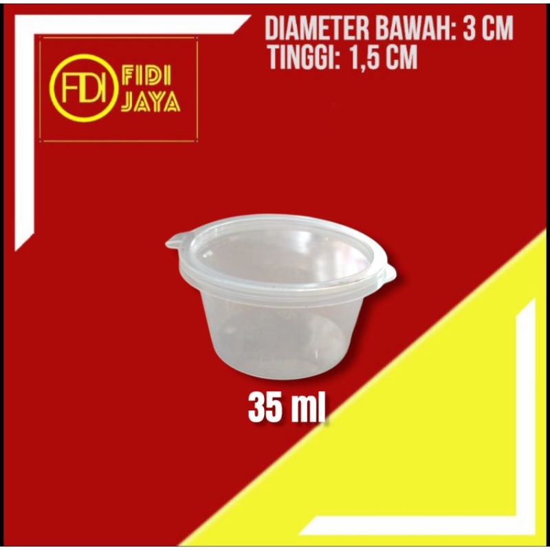 Jual SAUCE CUP SAUCE CONTAINER CUP SAMBAL SAMBEL THINWALL SAOS 35 ML
