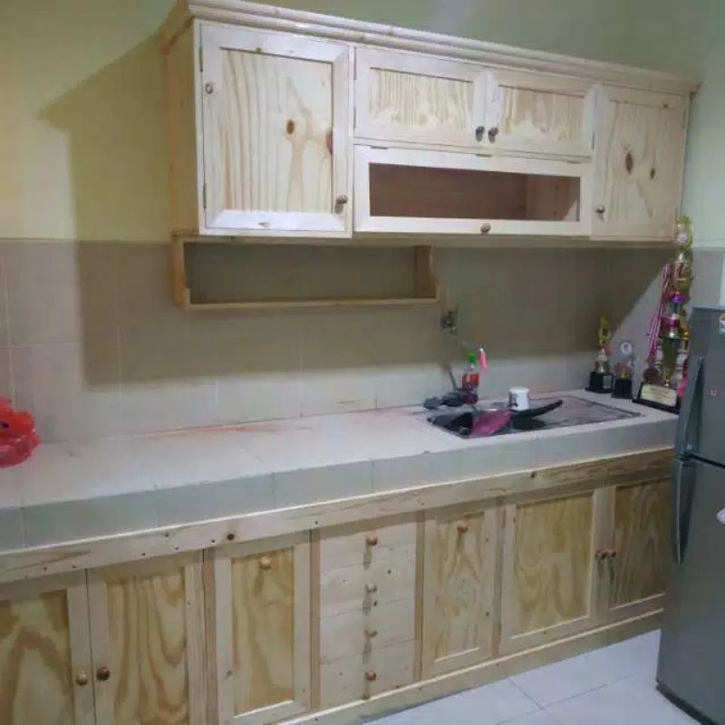 Jual kitchen set kayu jati belanda Shopee Indonesia