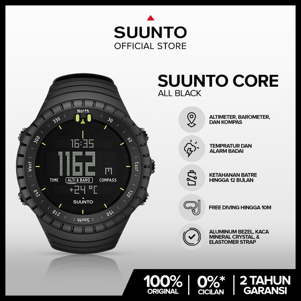 Jual Suunto Core All Black The outdoor watch with altimeter