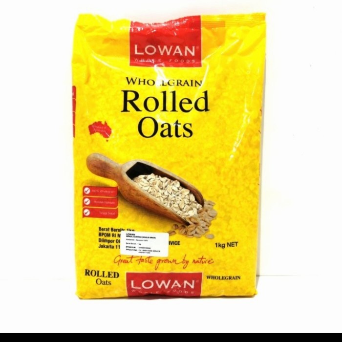 Jual Lowan Whole Grain Rolled Oat / Rolled Oats / Cereal / Singapore