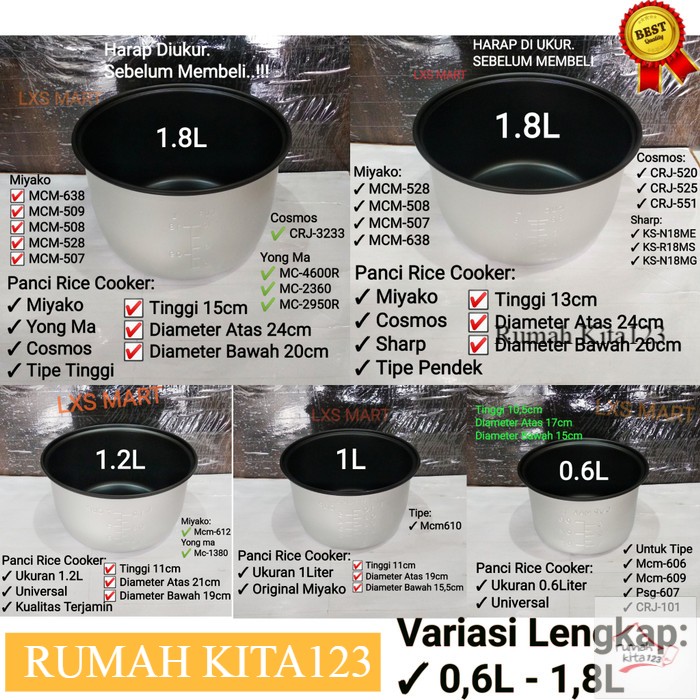 Jual Panci Rice cooker Miyako Original Universal Shopee Indonesia