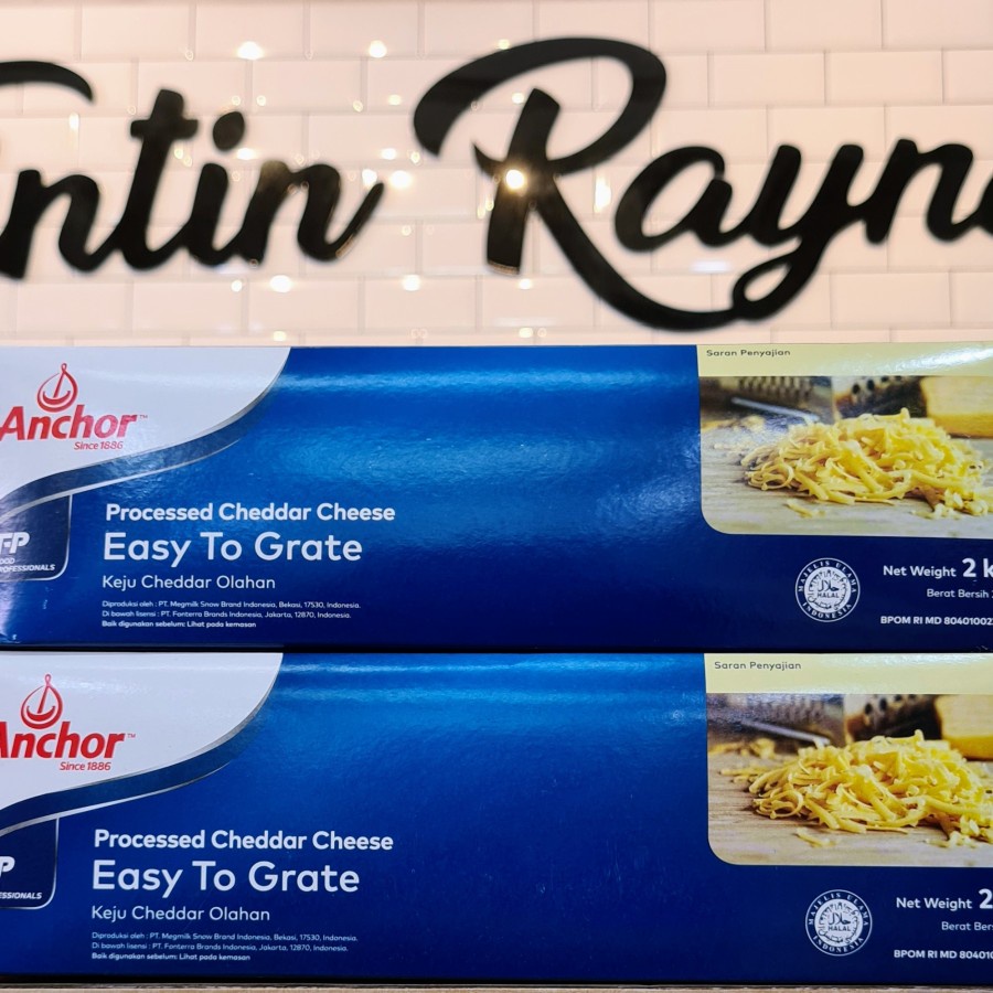 Jual ANCHOR CHEDDAR CHEESE EASY TO GRATE 2KG Shopee Indonesia
