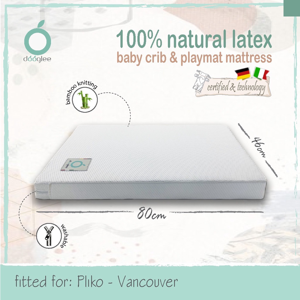 Jual Dooglee Baby Mattress Latex Fitted For Pliko Vancouver 80x46x5cm