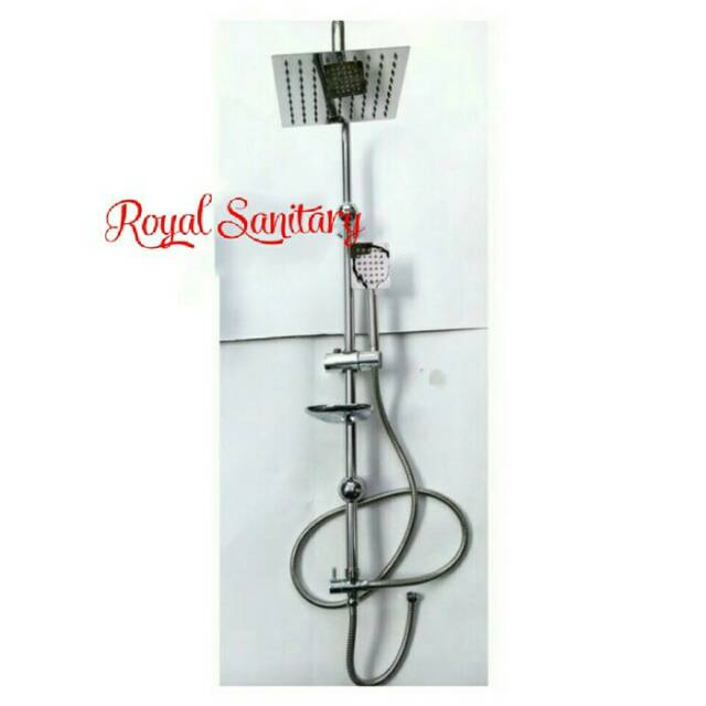 Jual Tiang shower SET Stainless kotak Minimalis star/ Hand shower mandi