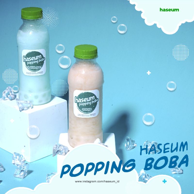 Jual Yogurt Drink Haseum Lite Popping Boba BUBBLEGUM Shopee Indonesia