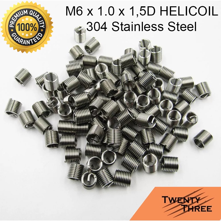 Jual Helicoil M6 x 1 x 1,5d Stainless Steel 304 Baja Tahan Anti Karat