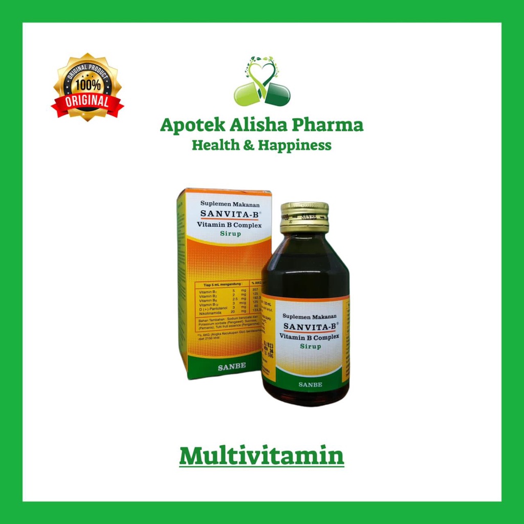 Jual Sanvita B Sirup 120ml SanvitaB Sirup Vitamin B Complex Anak