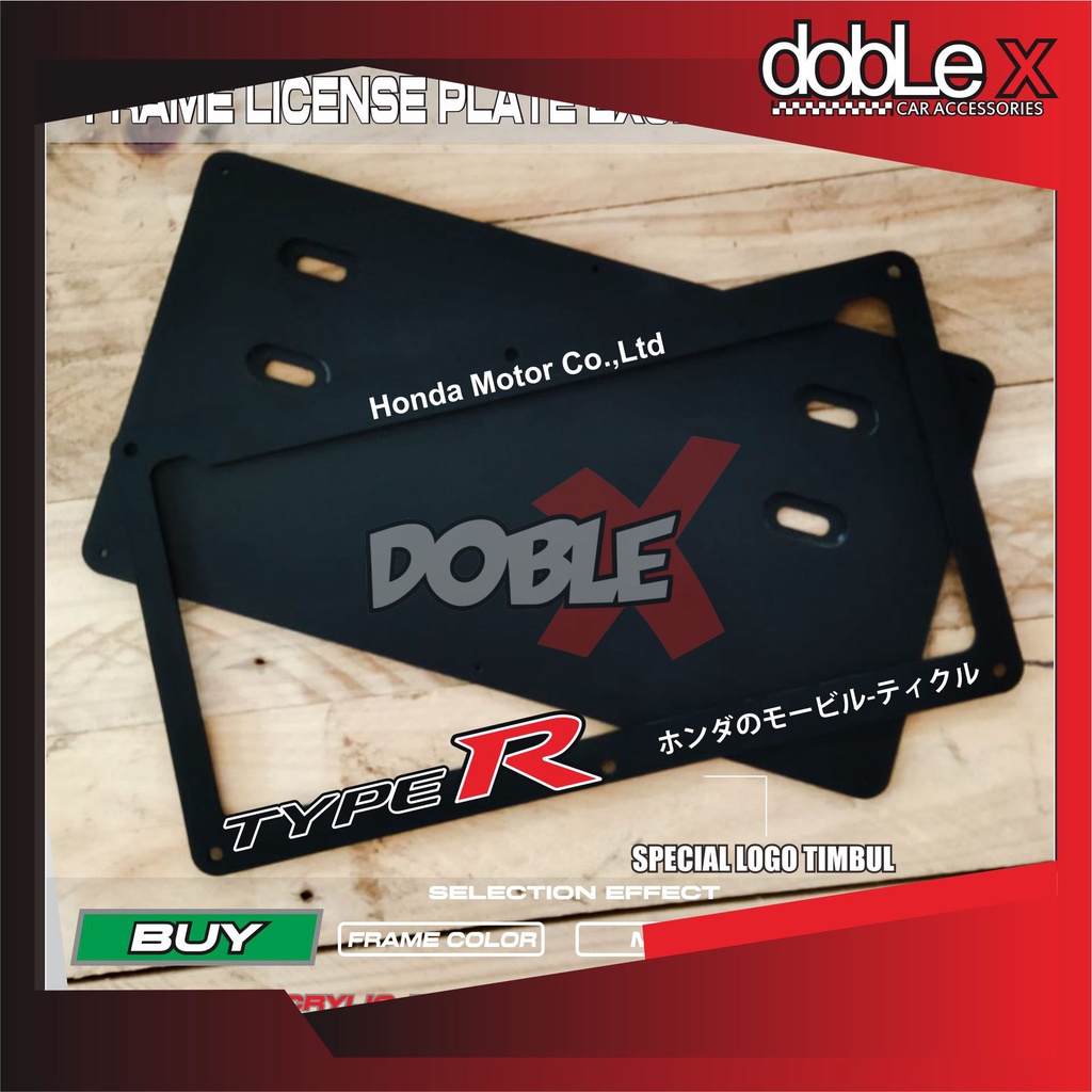 Jual FRAME LICENSE PLATE CUSTOME UNIVERSAL JDM 3D TYPE R Shopee Indonesia