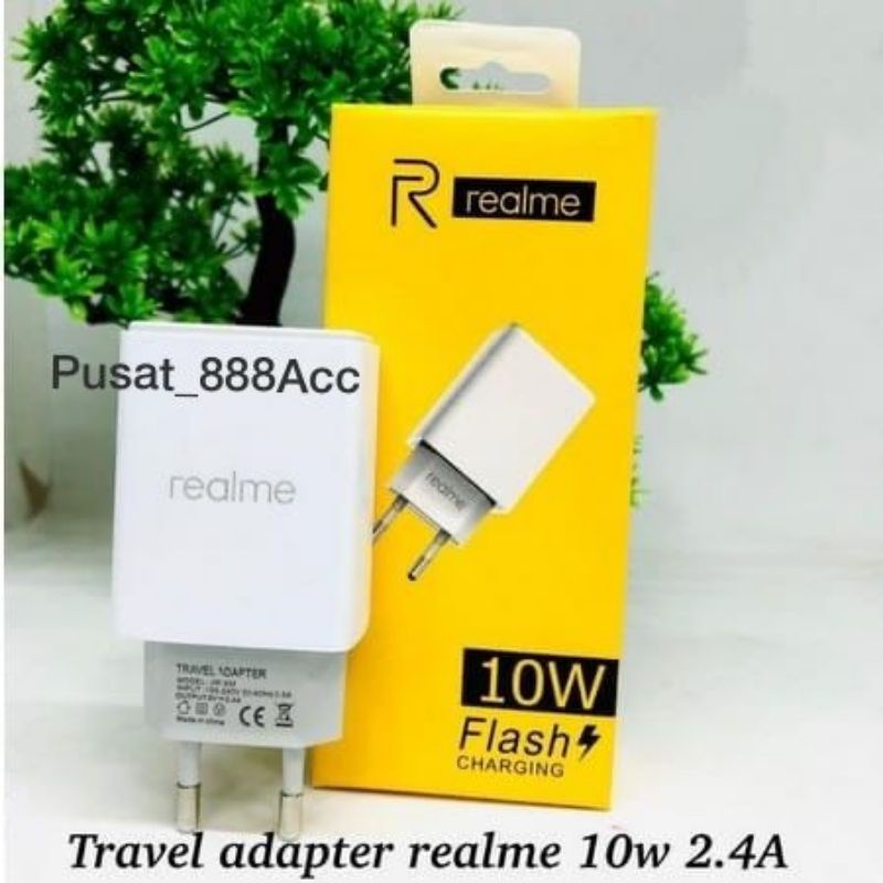 Jual TRAVEL ADAPTER REALME 10W / KEPALA CHARGER REALME 2.4A , BATOK