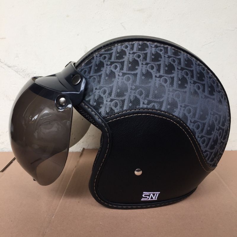 Jual helm bogo kulit dior helm bogo helm motif Shopee Indonesia