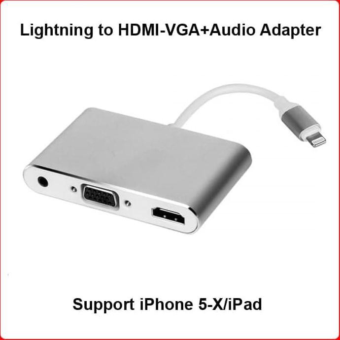 Jual Lightning to HDMI / VGA + Audio Adapter Shopee Indonesia