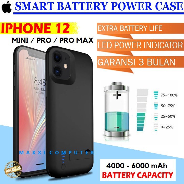Jual iPhone 12 Pro Max Mini Power Bank Soft Case Casing Cover Powercase