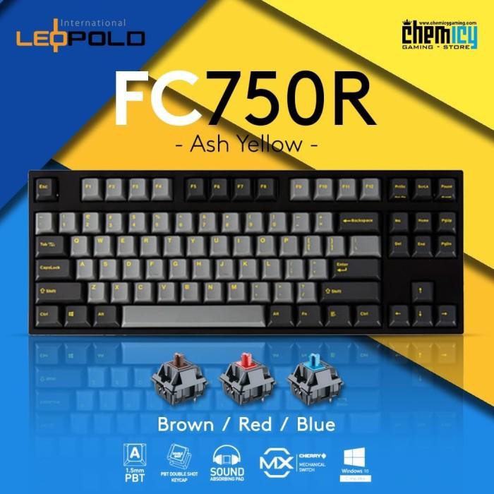 Jual Leopold Fc750R Ash Yellow Mechanical Gaming Keyboard Biru Shopee Indonesia