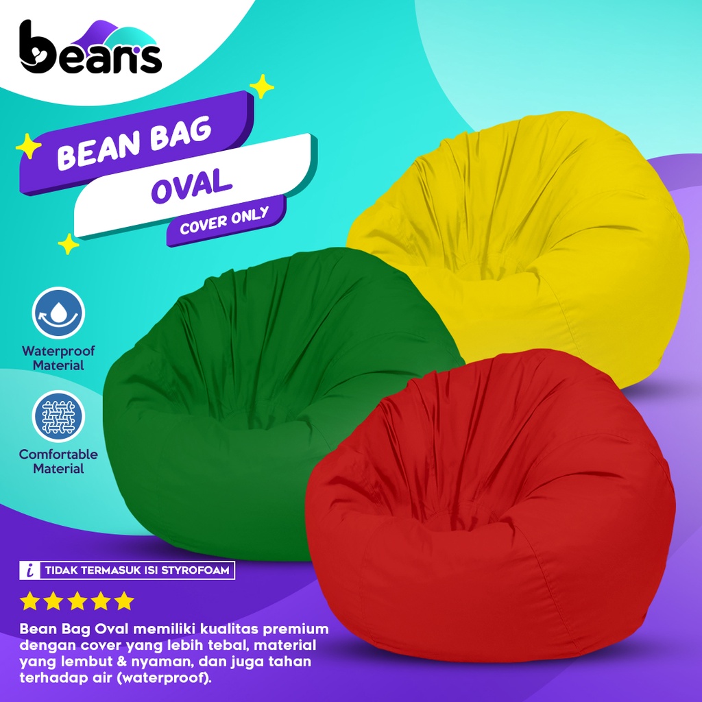 Jual Beans Beanbag Oval (Cover Only) Bean Bag Kursi Santai Shopee