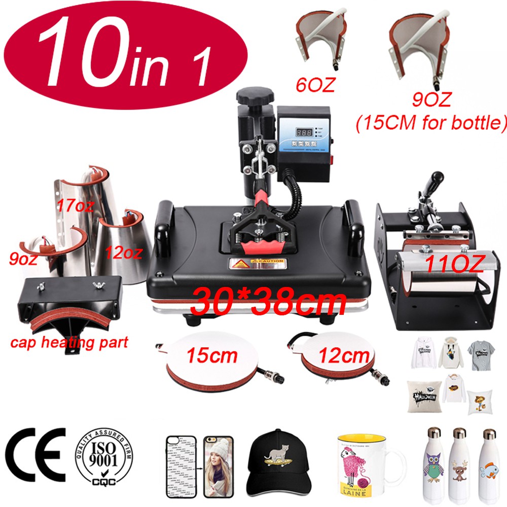 Jual Termurah 10 In 1 Heat Press Machine,Sublimation Printer/Heat