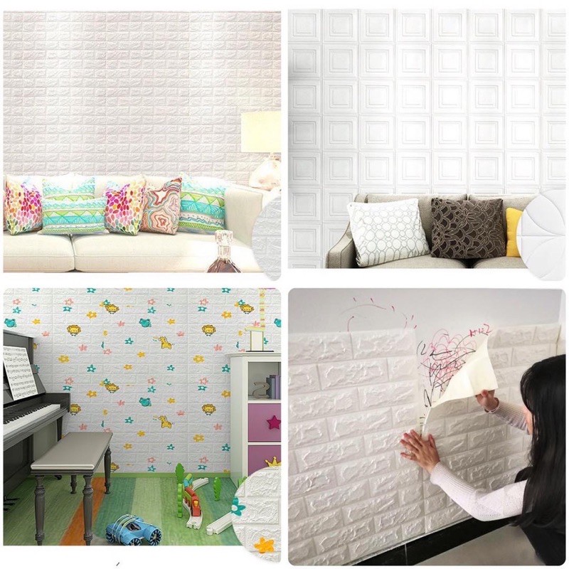 Jual [ACQ] 3D Wallpaper Dinding Foam Batu Bata Waterproof Shopee