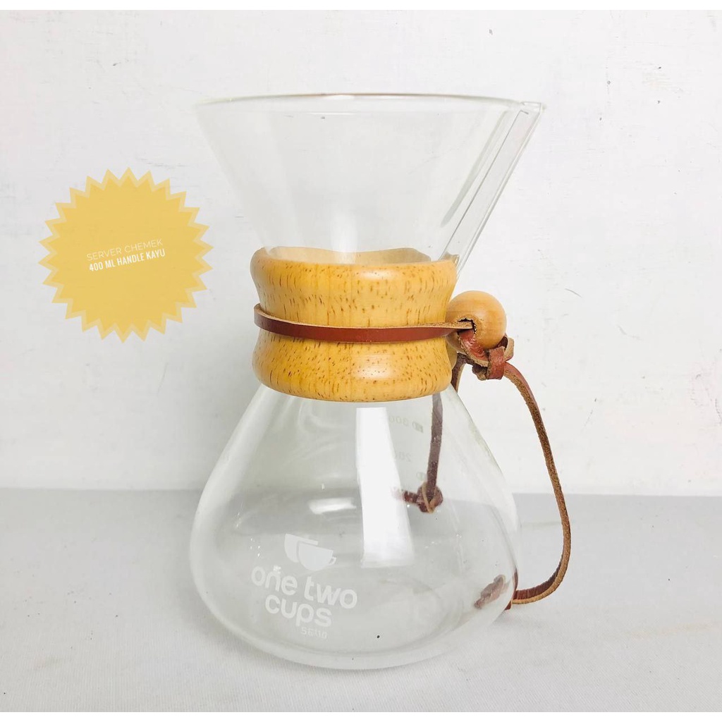 Jual Chemex Coffee Server Glass 400 ml Wood Handle Kayu Teko Dripper