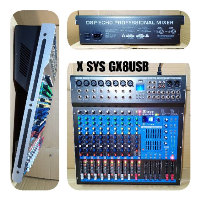 Jual MIXER AUDIO 8 CHANNEL X SYS GX8USB PROFESIONAL DSP ECHO MIXING