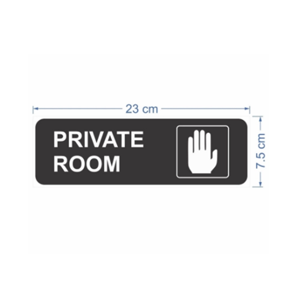 Jual STIKER Vynil PROMO MURAH PRIVATE ROOM 7,5x23 CM SIGN RAMBU K3