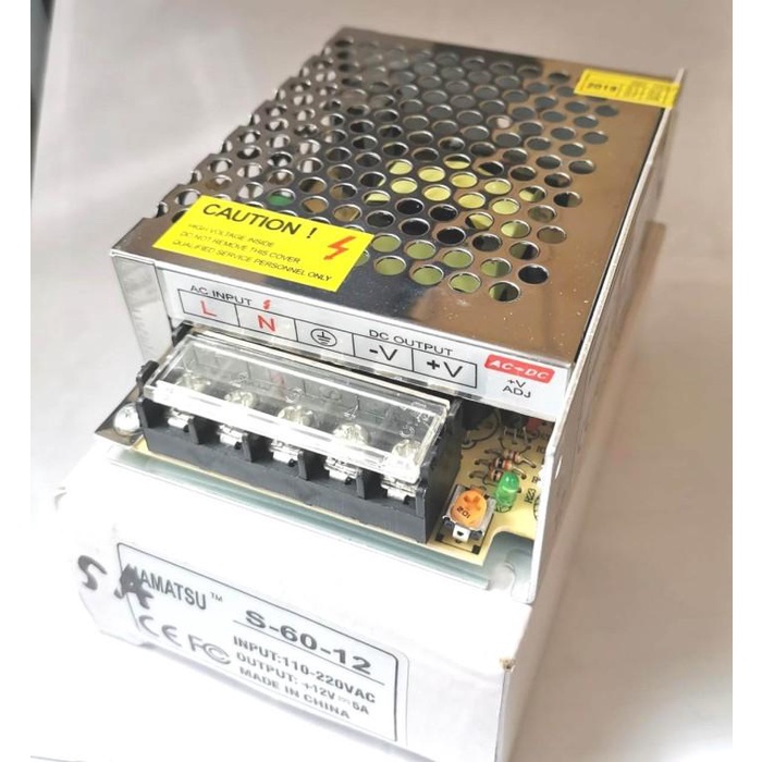 Jual Listrik Step Down 220V Ac To 12V Dc 5A Adaptor Trafo Led Strip