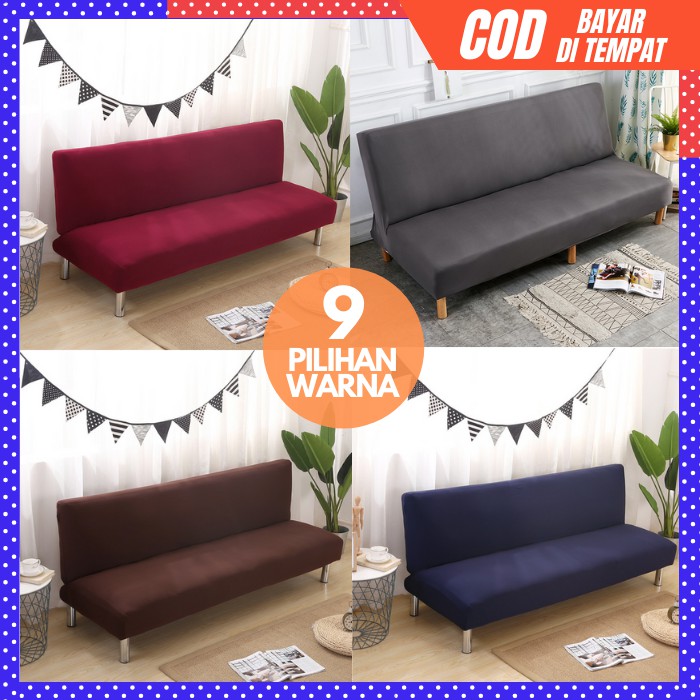 Jual Cover Sofa Bed Sarung Sofa Elastis Stretch Medium Polos QA04