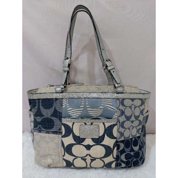 Jual Tote bag COACH POPPY DENIM PATCHWORK (PL) Shopee Indonesia