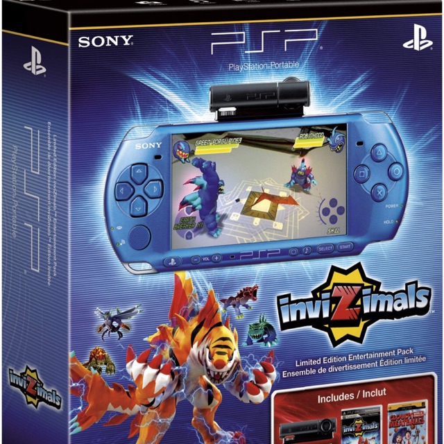 Jual NEW Sony PSP 3000 3001 Limited Edition InviZimals Blue Handheld
