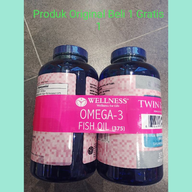 Jual wellness banded omega 3 fish oil 1000 mg isi 375 Kapsul promo