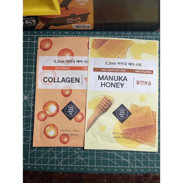 Jual etude house sheet mask collagen / manuka honey 20ml Shopee
