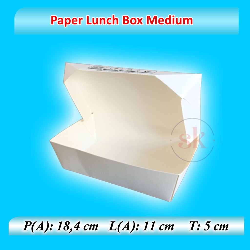 Jual PAPER LUNCH BOX (M) PAPER BOX ANTI BOCOR ( Medium ) BT Shopee
