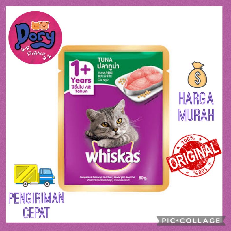 Jual Whiskas Sachet Adult 1+ MAKANAN BASAH KUCING Shopee Indonesia