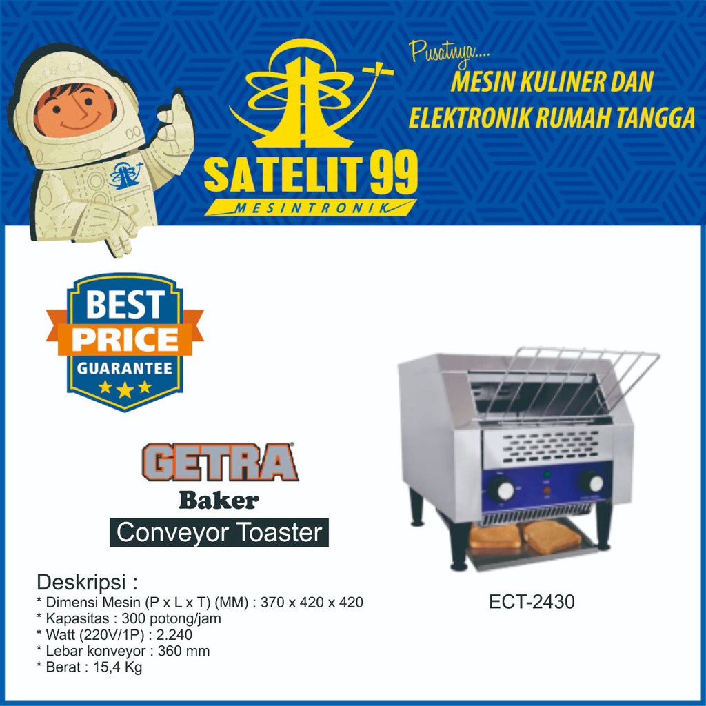 Jual CONVEYOR TOASTER GETRA ECT2430 Shopee Indonesia