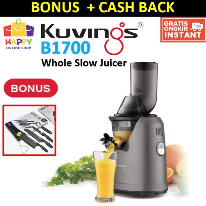 Jual Kuvings B1700 Whole Slow Juicer Kuving B 1700 Dark Silver Shopee Indonesia