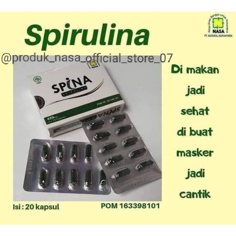Jual SPINA SPIRULINA ( 20 kapsul ) Shopee Indonesia