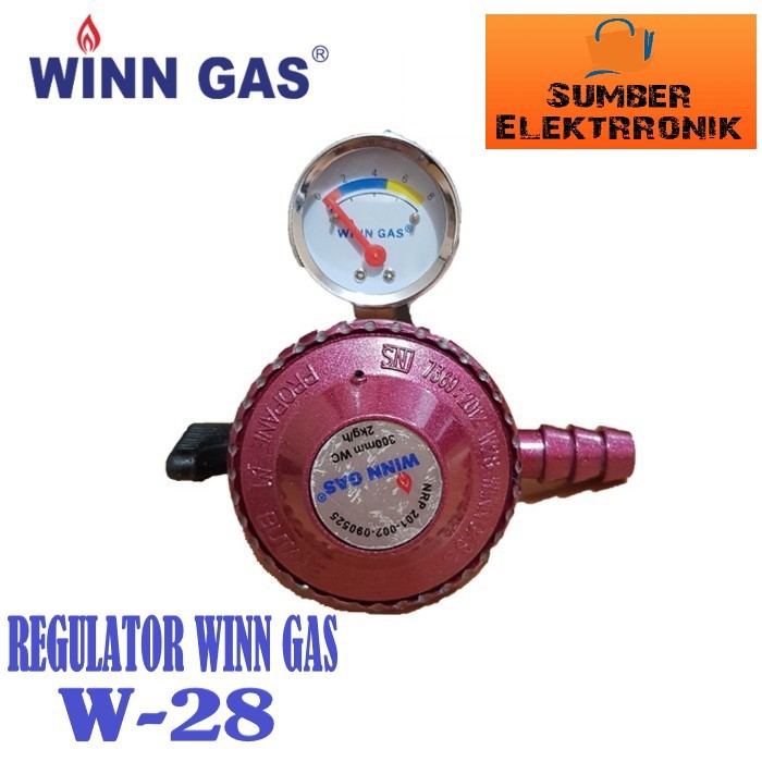 Jual Winn gas , W 28 , Win Gas , Regulator Gas LPG , Meter Free Bubble