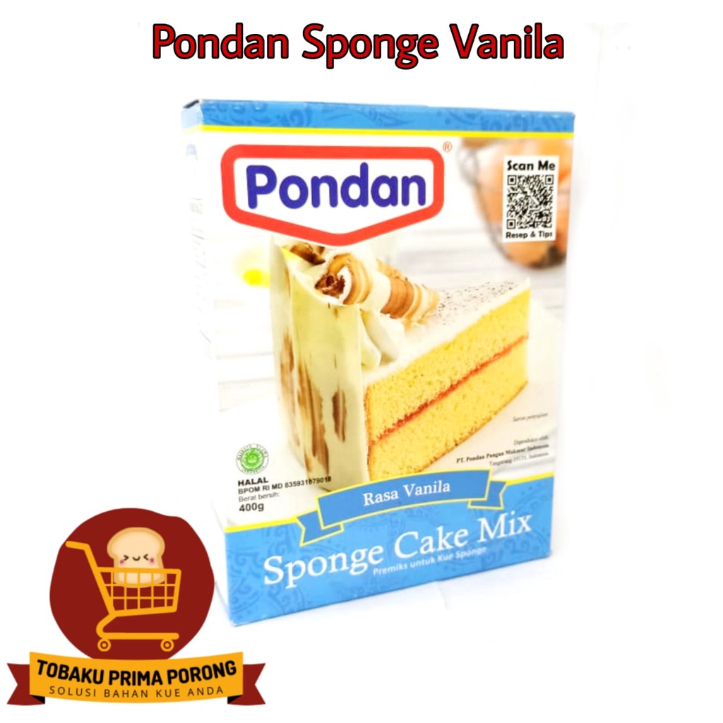 Jual PONDAN SPONGE CAKE MIX VANILA 400 g Shopee Indonesia