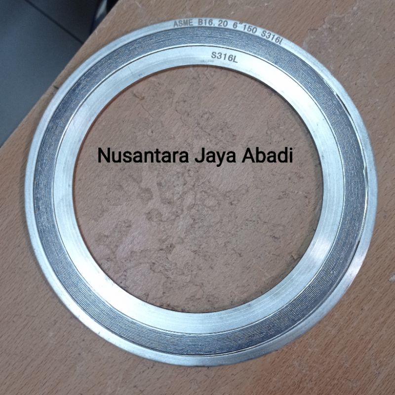 Jual Spiral Wound Gasket / SWG Stainless 316 Ansi 150 Lb 6 " inchi DN