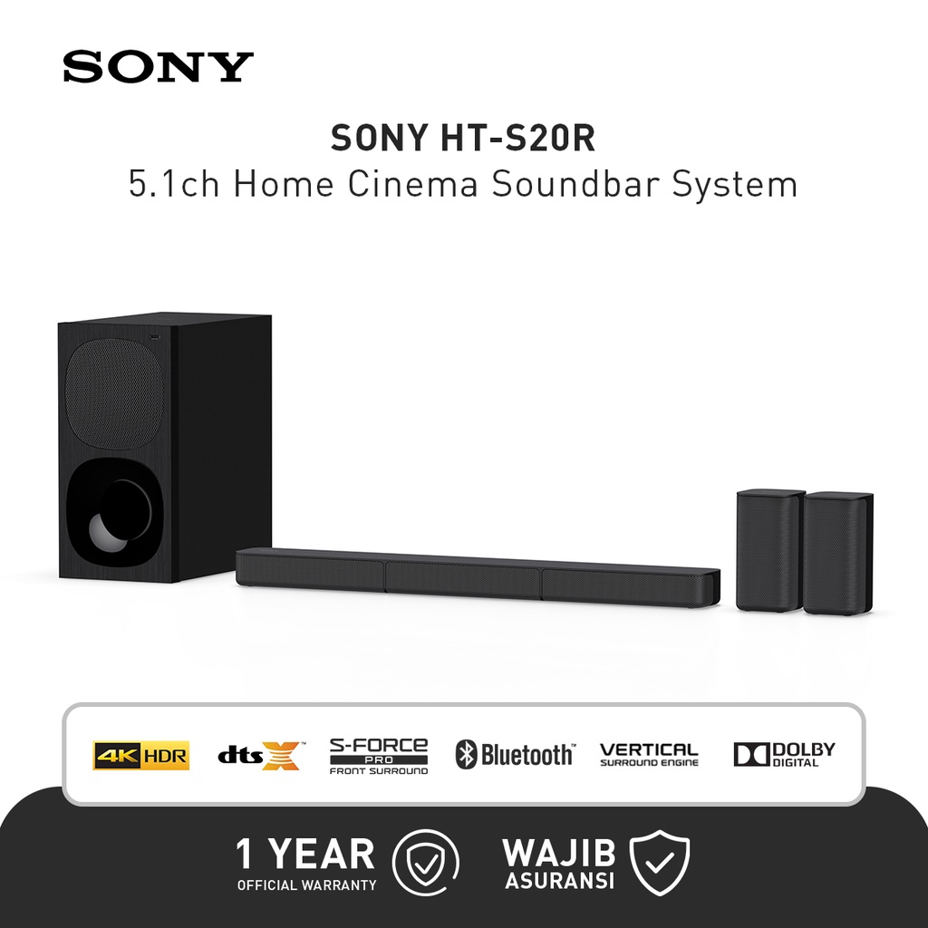 Jual Sony HTS20R Soundbar 5.1ch Home Cinema Soundbar System Black