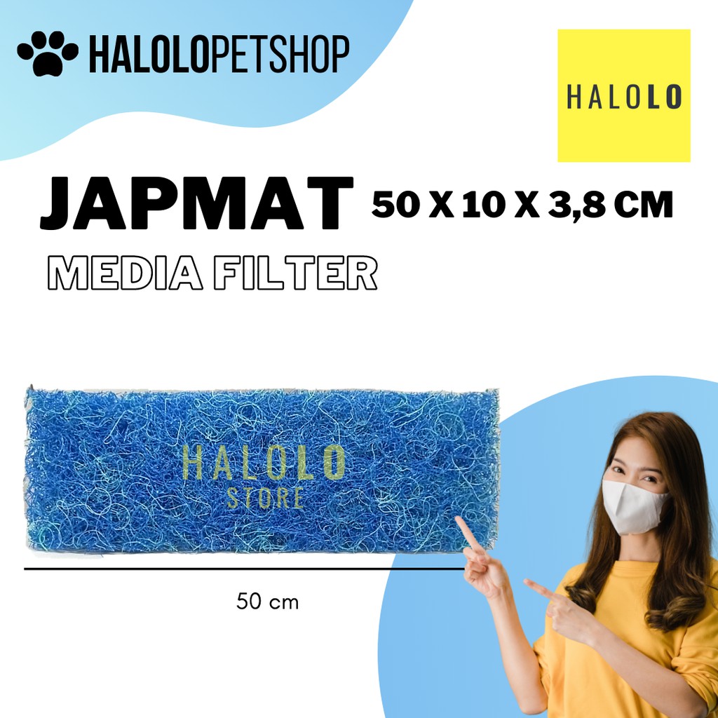 Jual Japmat Original Media Filter Kolam Aquarium Japmat 50 x 10 x 3.8