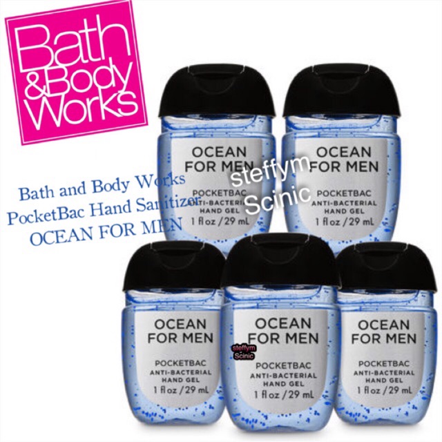 Jual BATH & BODY WORKS PocketBac Sanitizer, OCEAN FOR MEN, 5pack Set