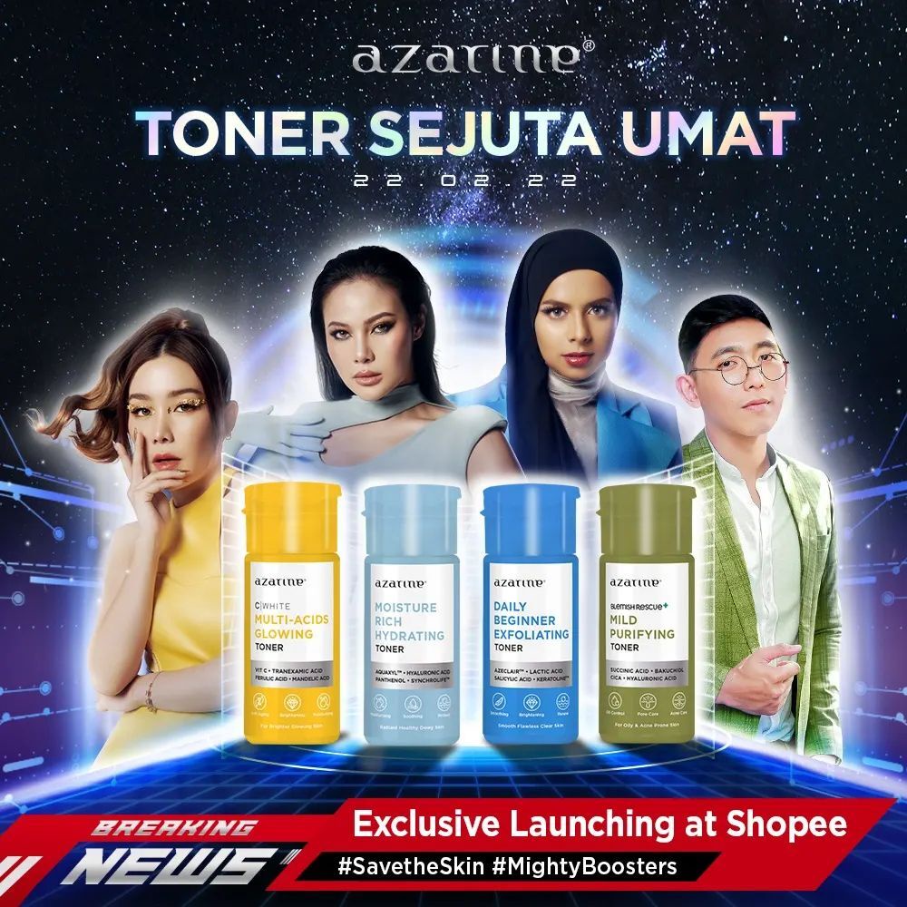 Jual AZARINE Toner Sejuta Umat 90ml Glowing Exfoliating Purifying
