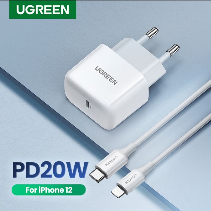 Jual Fast Charger Ugreen 20 Watt Support for IPhone 13 12 11 8 X Xr XS