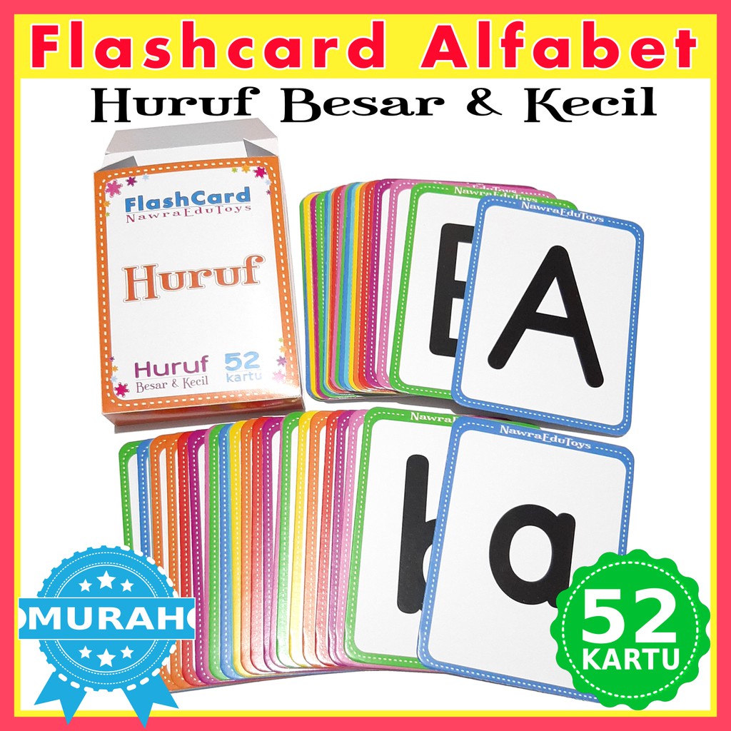 Jual Flashcard HURUF ABJAD Alfabet Alphabet Besar Kecil Shopee Indonesia