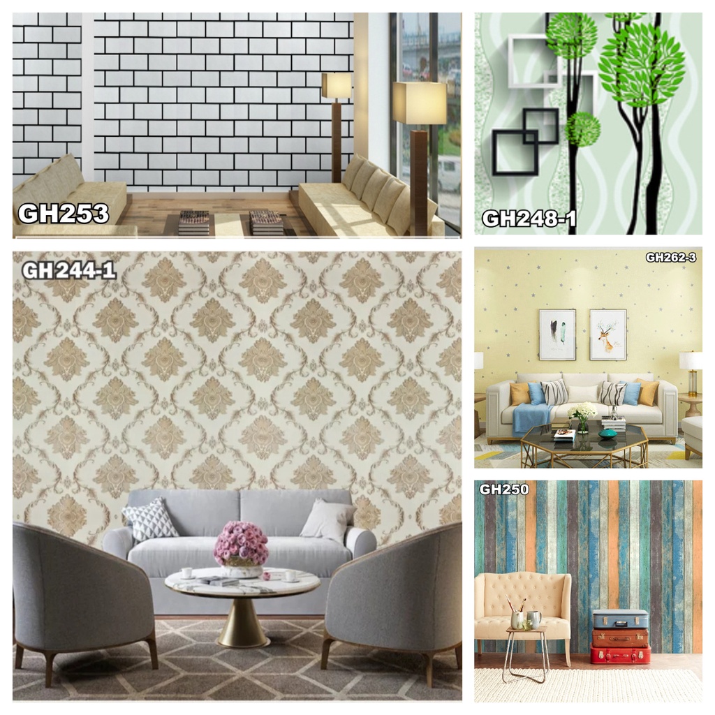 Jual Wallpaper Dinding Motif Dan Karakter 45cm x 8m Sidoarjo Jawa Timur