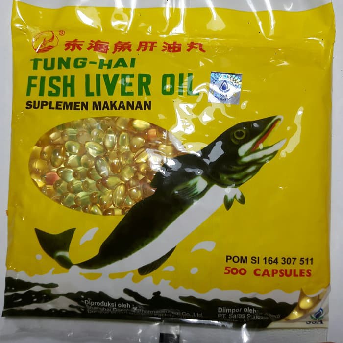 Jual TungHai Fish Liver Oil / kapsul minyak ikan (500 capsules
