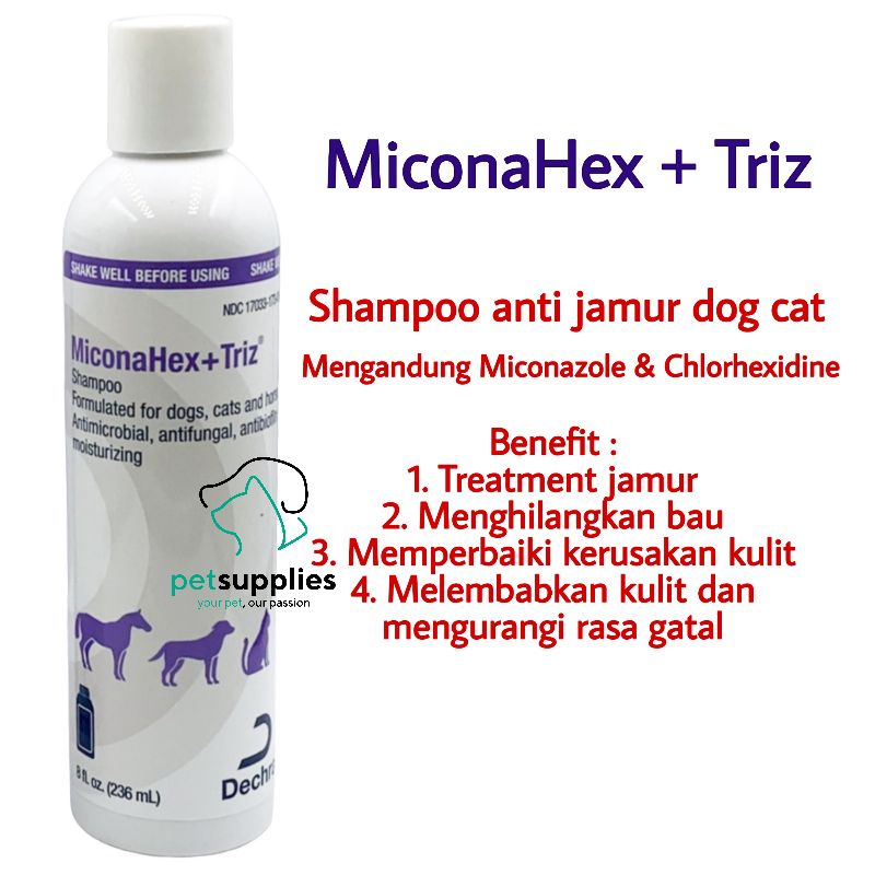 Jual Shampoo Anjing Kucing Anti Jamur MICONAHEX + TRIZ Medicated