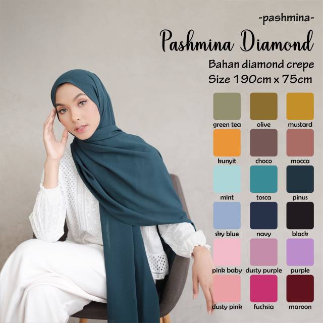Jual TERLARIS!!! BEST SELLER !!! HIJAB / JILBAB PASHMINA DIAMOND(04)