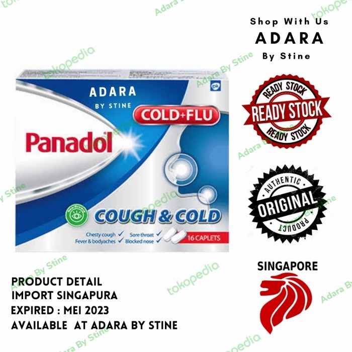 Jual PANADOL COUGH & COLD FLU 16 CAPLETS (IMPORT SINGAPURA) Shopee
